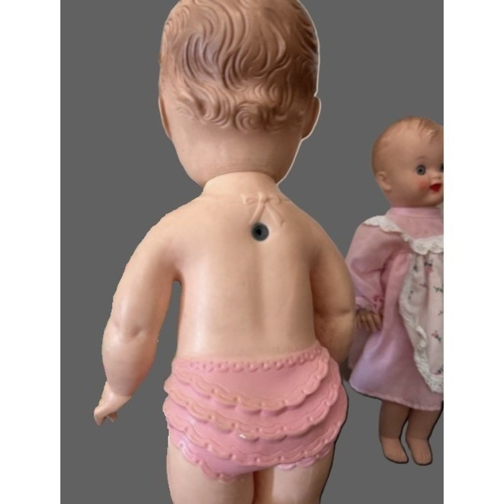 Vintage Pair Squeak Dolls for Parts / Repair 1956 Sun and 1960s Viceroy VS Doll - Picture 4 of 10